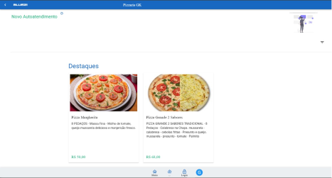 Interface do módulo de delivery