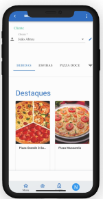 Versão mobile do delivery